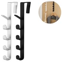 Kit 2 Cabides Suporte Para Porta com 5 Ganchos para Pendurar