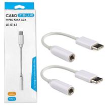 Kit 2 Cabo Adaptador Tipo C Type C para P2 Fone De Ouvido com Chip