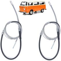 Kit 2 cabo do freio de mão traseiro direito ou esquerdo com homocinética kombi 1600 1.6 1978 a 1982 (351cm) Kit 2 cabo do freio de mão traseiro direito ou esquerdo com homocinética kombi 1600 1.6 1978 a 1982 (351cm)