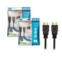 Kit 2 Cabo Extensor Hdmi 2 Metros Emenda 4k 2.0 Macho 2m