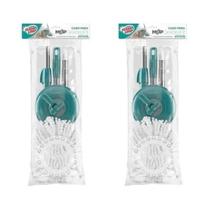 Kit 2 Cabo Mop Giratório Esfregão Fit Flash Limp