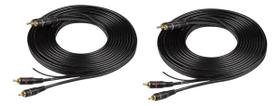Kit 2 cabo rca ouro 5mm permak para som automotivo Kit 2 cabo rca ouro 5mm permak para som automotivo