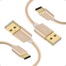 Kit 2 Cabo USB-C Carregamento Rapido 3A 60W Reforçado 1,5 M