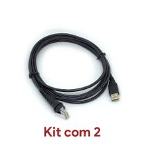 Kit 2 Cabo Usb Leitor Honeywell Eclipse Ms5145 / Ms9520 / Ms3780