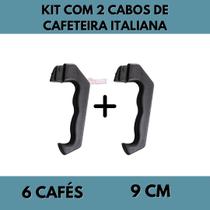 Kit 2 Cabos Alças Para Cafeteira Italiana 6 /9-12 Cafés Xícaras