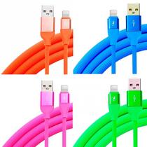 Kit 2 Cabos carregador Turbo Lightning 2 Metros Reforçado Colorido Kit 2 Cabos carregador Turbo Lightning 2 Metros Reforçado Colorido