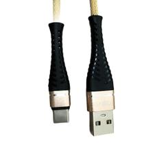 Kit 2 Cabos De Dados Usb Tipo C 2M Cbo-5672 Dourado Inova