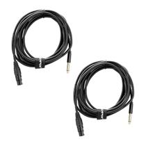 Kit 2 Cabos de Microfone XLR Fêmea x P10 Macho Mono 5 Metros Skypix SK-CA205 Kit 2 Cabos de Microfone XLR Fêmea x P10 Macho Mono 5 Metros Skypix SK-CA205