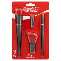 Kit 2 Cabos de Pinceis 4 Cerdas Coca Cola Condor