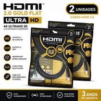Kit 2 Cabos HDMI 2.0 4K Ultra HD de Alta Velocidade para TV e Console Kit 2 Cabos HDMI 2.0 4K Ultra HD de Alta Velocidade para TV e Console