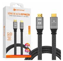Kit 2 Cabos Hdmi 2m 4k 60hz P/ Tv Monitor Projetor