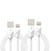 Kit 2 Cabos Lightning para Sincronização e Recarga 12W 2.4A com 1 metro e 2 metros CMB812WH ELG Kit 2 Cabos Lightning para Sincronização e Recarga 12W 2.4A com 1 metro e 2 metros CMB812WH ELG