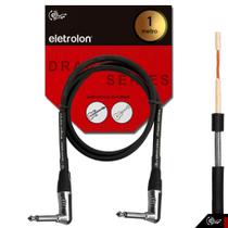 Kit 2 Cabos P10 90º Mono Para P10 90 Mono - 1 Metro Cada Eletrolon