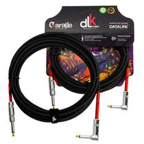 Kit 2 Cabos P10 Para Guitarra e Violão 7 Metros Datalink Kit 2 Cabos P10 Para Guitarra e Violão 7 Metros Datalink