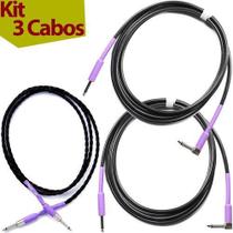 Kit 2 Cabos P10 Rai Tecniforte + Cabo Stack 1M Tecniforte