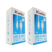 Kit 2 Cabos Usb Carreg. Kingo Para Iphone Xr 1Mt Qualidade