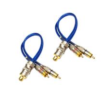 Kit 2 cabos y prime plug de metal 5mm azul 2m 1f svart