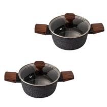 Kit 2 Caçarola Panela Ceramica Indução 2,5l Antiaderente