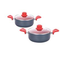 Kit 2 Caçarola Revestimento Cerâmico Onix 1.8Mm 20 e 22cm Kit 2 Caçarola Revestimento Cerâmico Onix 1.8Mm 20 e 22cm