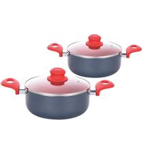Kit 2 Caçarola Revestimento Cerâmico Onix 1.8Mm 22 e 24cm Kit 2 Caçarola Revestimento Cerâmico Onix 1.8Mm 22 e 24cm