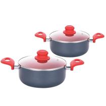 Kit 2 Caçarola Revestimento Cerâmico Onix 1.8Mm 22 E 24Cm Kit 2 Caçarola Revestimento Cerâmico Onix 1.8Mm 22 E 24Cm
