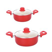 Kit 2 Caçarola Revestimento Cerâmico Rubi 1.8Mm 20 e 24cm