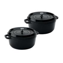 Kit 2 Caçarolas Hercules Cerâmica Indução Preto 4,3L Kit 2 Caçarolas Hercules Cerâmica Indução Preto 4,3L