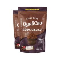 Kit 2 Cacau Em Pó Alcalino 100% Qualicôco 200G