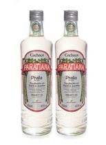 Kit 2 Cachaça Prata Paratiana 700 ml Artesanal Antiga Envelhecida Alambique Premium Gourmet Reserva