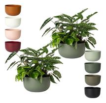 Kit 2 Cachepo Due N6 Cuia 21 Plantas Vasos Raiz 24cm - Cor Kit 2 Cachepo Due N6 Cuia 21 Plantas Vasos Raiz 24cm - Cor