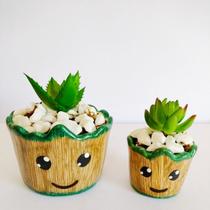 kit 2 Cachepô Groot Vaso de mesa grande e pequeno
