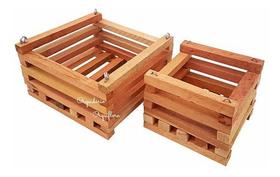 Kit 2 Cachepos De Madeira Quadrados Tam. P E M Para Plantas. Kit 2 Cachepos De Madeira Quadrados Tam. P E M Para Plantas.