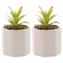Kit 2 Cachepot Cimento Suculenta Artificial Branco 10x15cm Wolff Vaso Decorativo Casa Kit 2 Cachepot Cimento Suculenta Artificial Branco 10x15cm Wolff Vaso Decorativo Casa