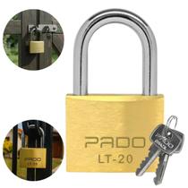 Kit 2 Cadeado 20mm Mesmo Segredos Iguais Com 4 Chaves Pado