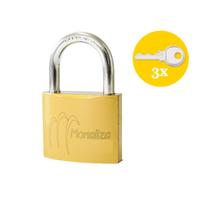 KIT 2 Cadeado 48 Mm p/ janelas, correntes c/ 3 chaves -21505