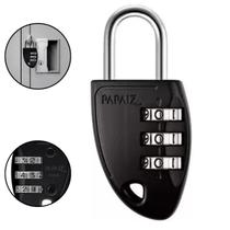 Kit 2 Cadeado C/ Senha Segredo Numérico Papaiz Cs23 Preto