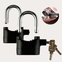 Kit 2 Cadeado Com Alarme Sonoro Anti-Roubo Para Motocicleta Bike Patinete Portões à Prova D'água