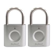 Kit 2 Cadeado Digital Com Biometria Cf30 15 Usuários Digital Papaiz