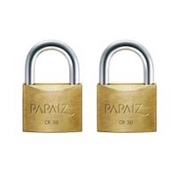 Kit 2 Cadeado Papaiz Cr 50 Cor Dourado