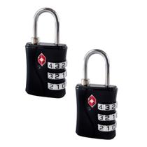 Kit 2 Cadeado Tsa Com Senha Mochila Mala Viagem Bagagem