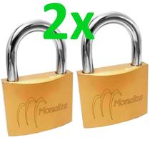 Kit 2 cadeados 32mm 3 chaves multiuso +resistente importado Kit 2 cadeados 32mm 3 chaves multiuso +resistente importado