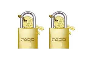 Kit 2 Cadeados Pado 25mm Mesmo Segredos Iguais Mesma Chave