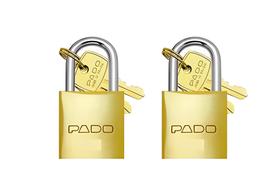 Kit 2 Cadeados Pado 30mm Mesmo Segredos Iguais Mesma Chave