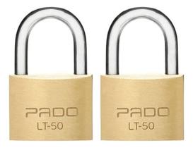 Kit 2 Cadeados Pado 50mm Segredo Diferente Grande Resistente