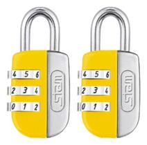 Kit 2 Cadeados Segredo Colorido 20mm Armário Bolsa Pequeno Kit 2 Cadeados Segredo Colorido 20mm Armário Bolsa Pequeno