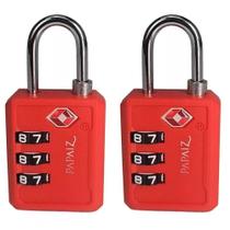 Kit 2 Cadeados TSA com Segredo 30PL Vermelho Papaiz