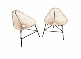 Kit 2 Cadeira Acapulco cor mel Kit 2 Cadeira Acapulco cor mel