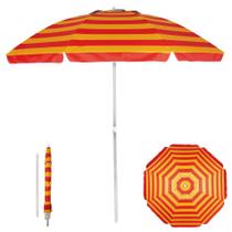 Kit 2 Cadeira Alta Alumínio + Guarda Sol 2,4 metros + Saca Areia - Mor
