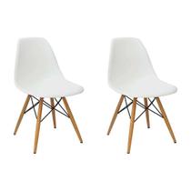 Kit 2 Cadeira Charles Eames Assento Branco Kit 2 Cadeira Charles Eames Assento Branco