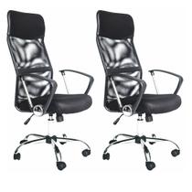 Kit 2 Cadeira de Escritorio Presidente Tela Mesh Comfort